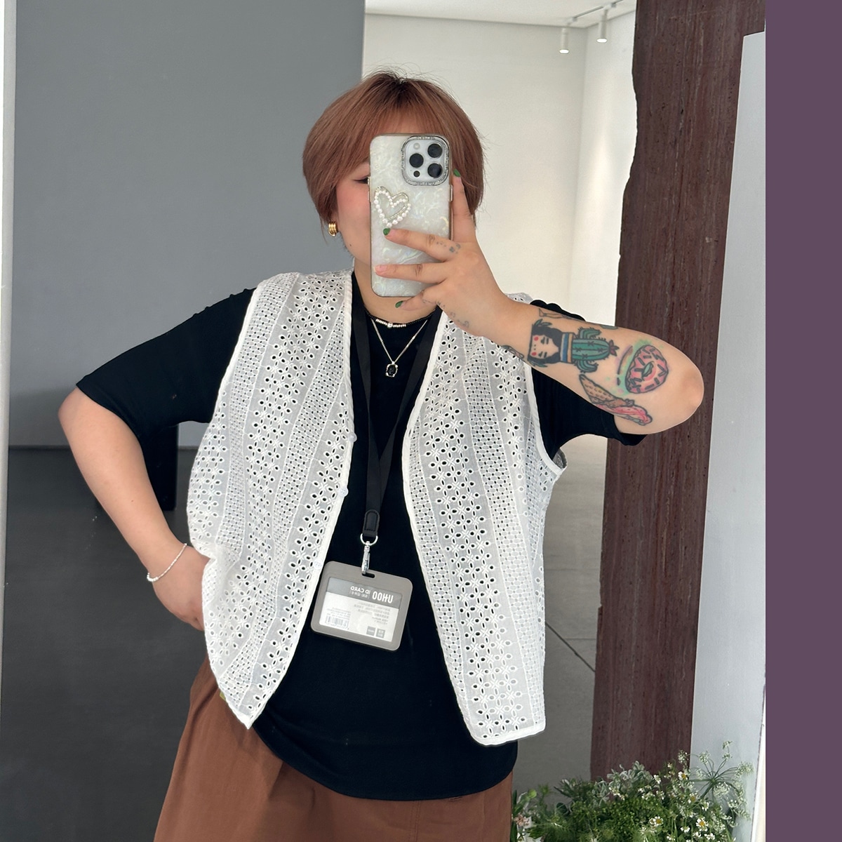 レディース トップス ベスト 上着 羽織 前開き 袖なし ノースリーブ Vネック 刺繍 ポケット 前開き 2way 透け感 ボタン 薄手 かわいい 大人可愛い きれいめ シンプル 上品 おしゃれ