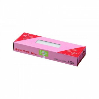 ジャパックス 保存用BOXポリ袋 マチ付 M 半透明 50枚x40個 SS22 7,144円