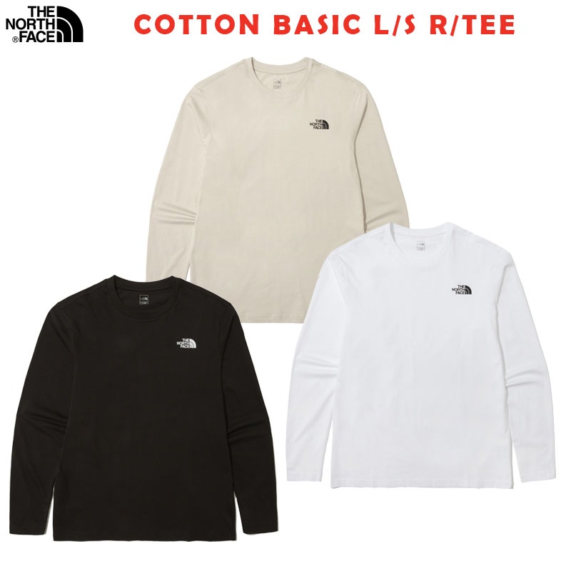 韓国正規品保証 関税負担なし NT7TN01A COTTON BASIC L/S R/TEEデイリー 基本 着装 男子 女子 人気 韓国 ファッション 男女共用 アウトドア