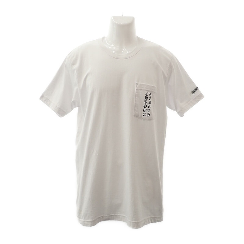 CH 大阪限定 スクロールラベルプリント L 半袖Ｔシャツ コットン ホワイト メンズ【Aランク】
