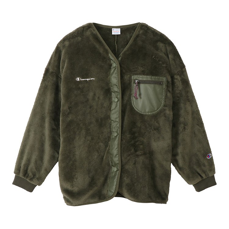 ウィメンズ カーディガン L オリーブ #CW-U019-655