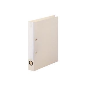 （まとめ） TANOSEE Dリングファイル（PP表紙） A4タテ 2穴 250枚収容 背幅43mm オフホワイト 1セット（10冊） 2セット