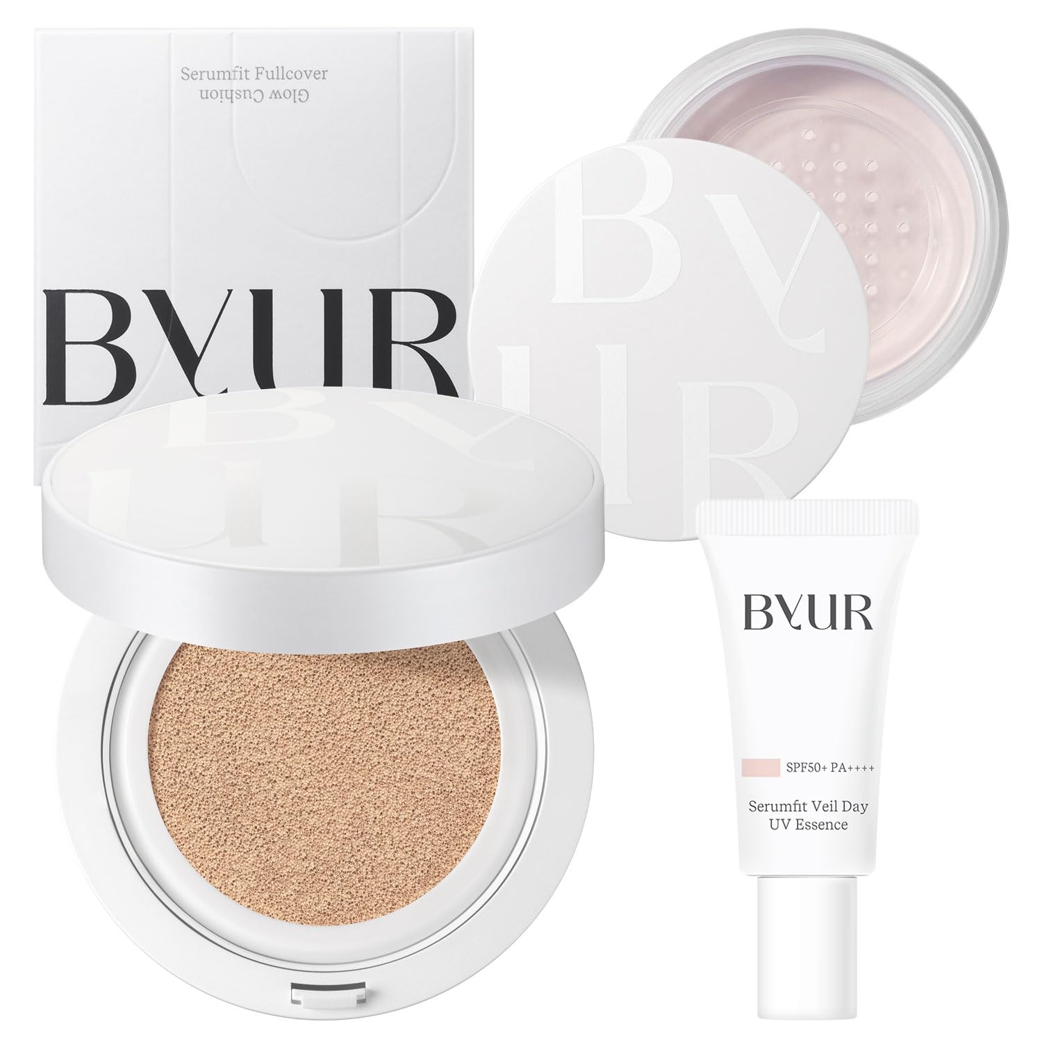 ByUR バイユア Amazon.co.jp限定 ベースメイクセット(クッションファンデ+フェイスパウダー+UVエッセンス) (#23 サンド)