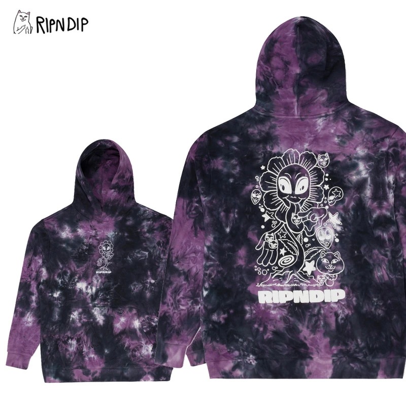 リップンディップ Dance Forever Hoodie Orchid Tie Dye スウェット フード プルオーバー パーカー 男性用 メンズ