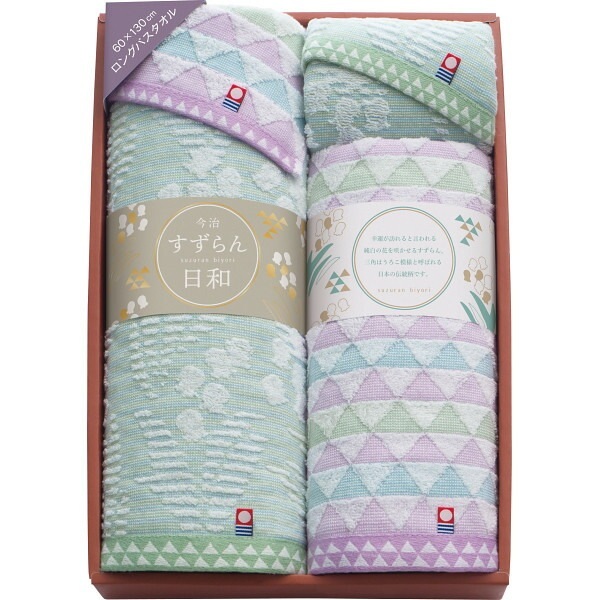 （ギフト）今治すずらん日和 バス/フェイスタオル/タオルハンカチセット G-B