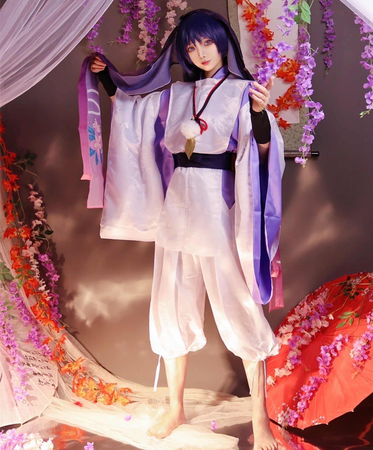仮装 コスチューム コスプレ衣装 狩衣 スカラマシュ 散兵 稲妻城 genshin げんしん 原神 スーツ ハロウィン 2023年新作入荷コスプレ