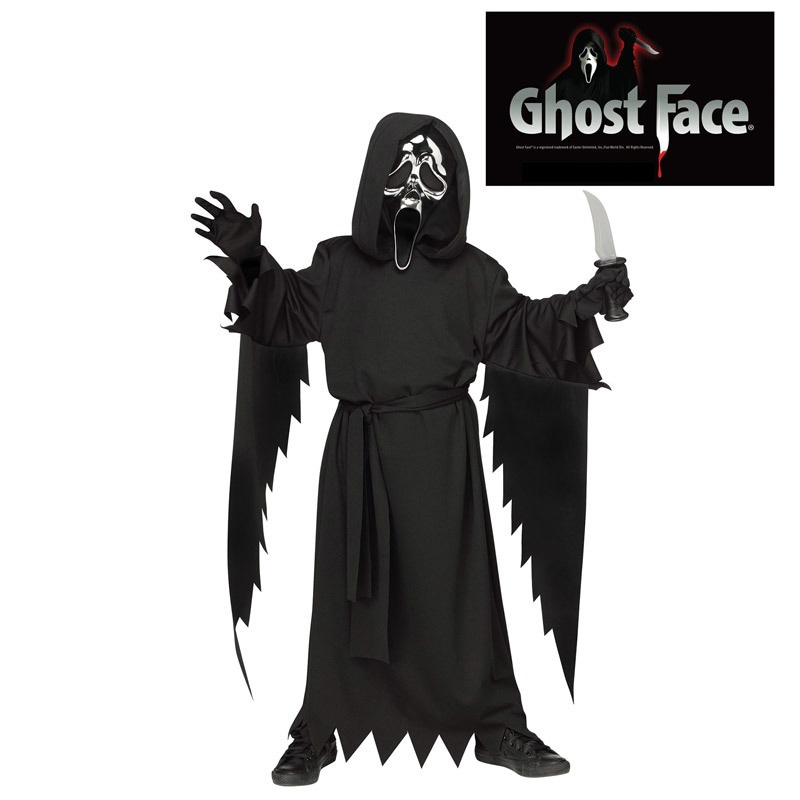 コスプレ 仮装 シルバーゴーストフェイス 子供用 L 【 コスプレ 衣装 ハロウィン 仮装 コスチューム 子供 怖い リーパー パーティーグッズ ホラー こども キッズ 子ども用 死神 】