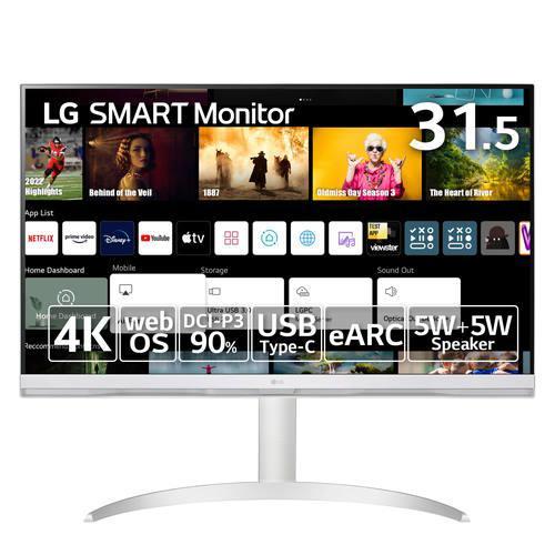 32SQ730S-H 31.5インチ Monitor 4K(3840×2160) / スマート /webOS/アンチグレア/DCI-P3 90% / HDR10 / US
