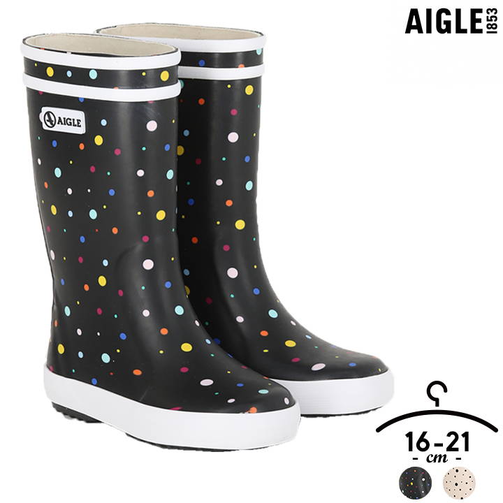 エーグル 長靴 レインブーツ ラバーブーツ キッズ 男の子 女の子 16cm 17cm 18.5cm 20cm 21cm AIGLE 天然ゴム素材 防水 天然ラバー レギュラーフィット小学校 雨 ブラ
