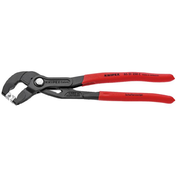 KNIPEX クニペックス ホースクリッププライヤー 滑り止めプラスチックコーティング サイズ50x20x250mm パック入 8551-250CSB