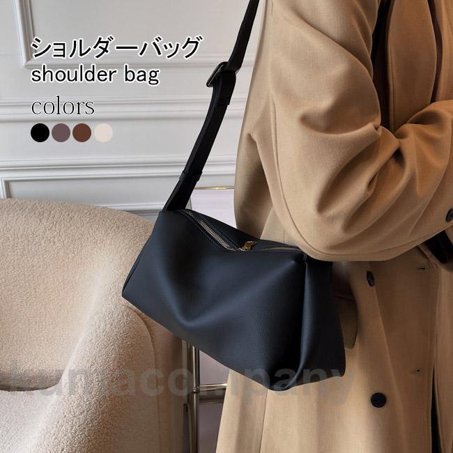 ショルダーバッグ レディース ボストンバッグ 小さい 鞄 高級感 肩掛け 斜め掛け バッグ 合皮 ファスナー カバン 大容量 幅広肩ベルト