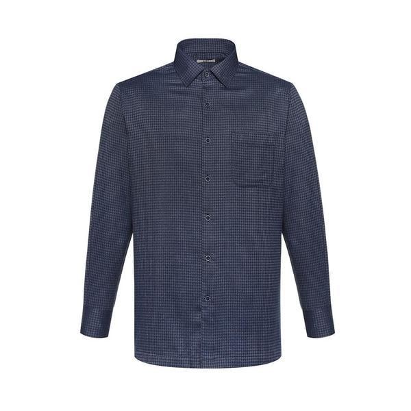 起毛ポリ混紡イージーケアマイクロチェックシャツ__DKW3SHCL108N1