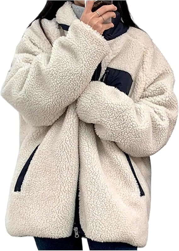 [フェイミー] ボア ブルゾン リバーシブル ジャケット コート アウター 2way レディース カジュアル もこもこ 防寒 FM224