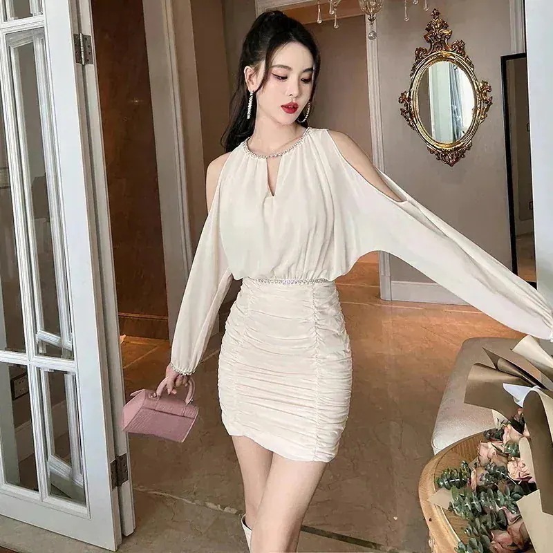 発表会 披露宴 皺 同窓会 パーティードレス セクシー オフショル タイトスカート 卒業式 演奏会 フォーマル ワンピース 二次会 秋 ドレス 結婚式