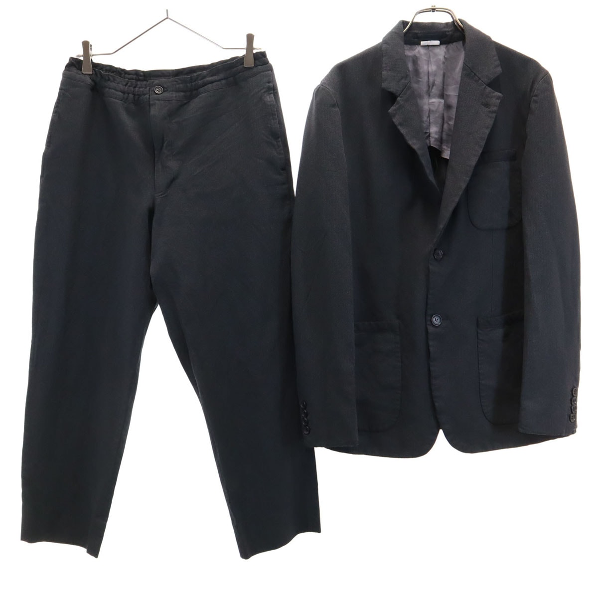 COMME des GARCONS HOMME DEUX コムデギャルソンオムドゥ 2016年 日本製 ストライプ柄 スーツ 上下セットアップ S/XS チャコールグレー メンズ 古着
