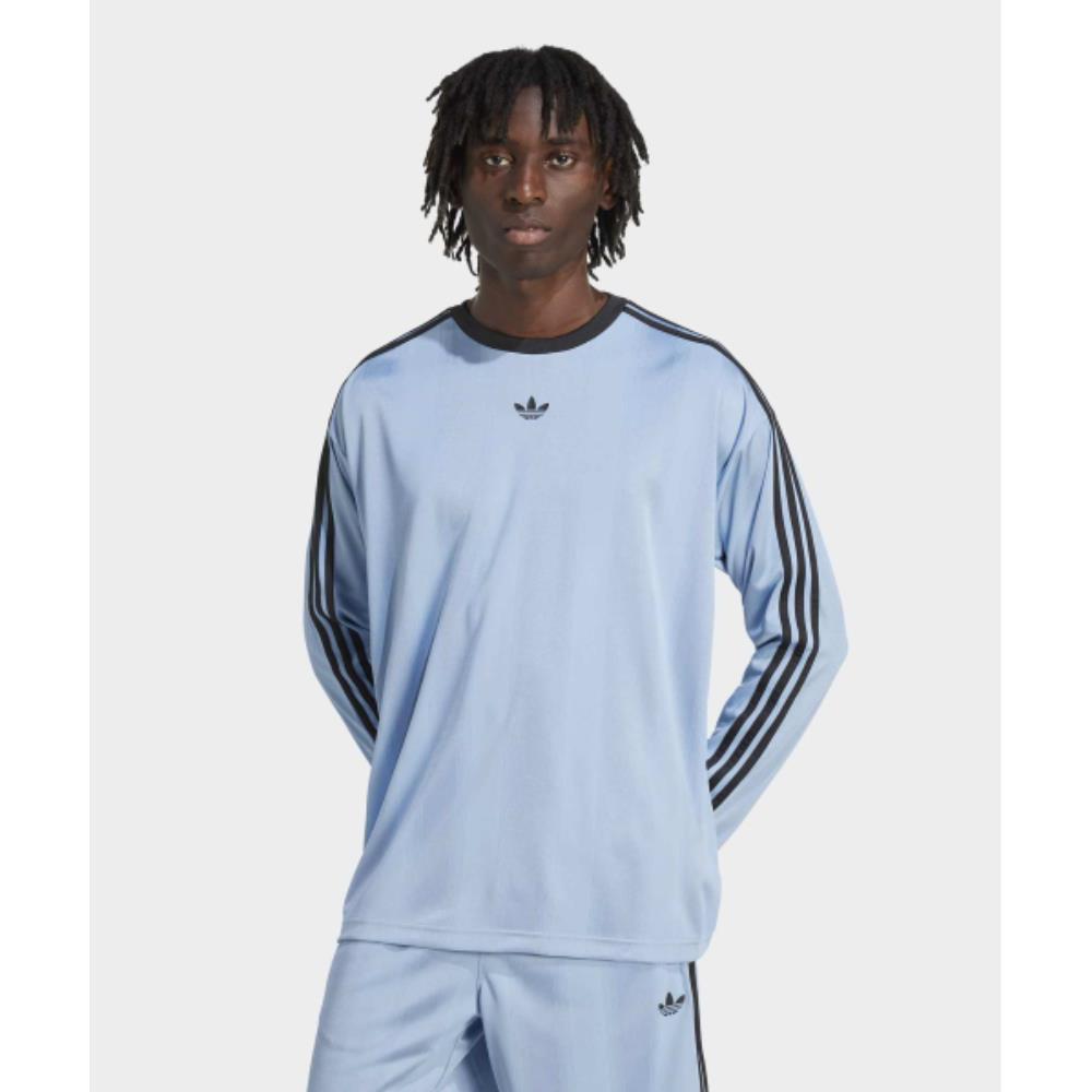adidas Jacquard long sleeve jersey ash blue black JX1517