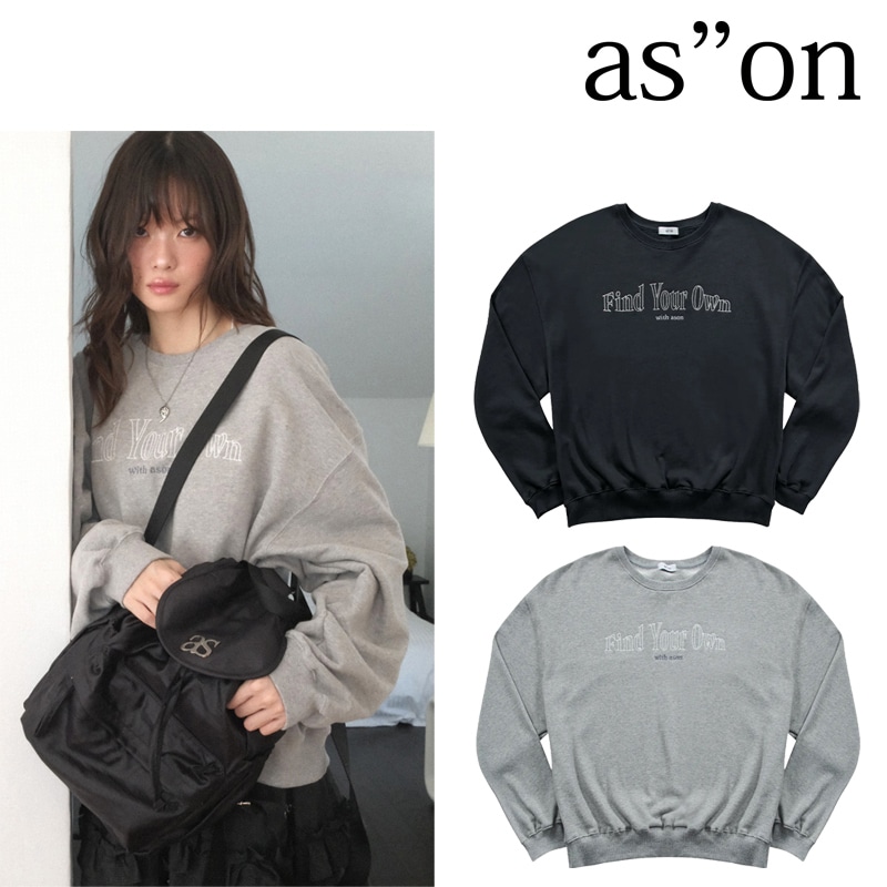 COMFY BOXY SWEATSHIRT GRAY CHARCOAL ゆるボクシーで体型カバー 柔らか裏毛で快適 レイヤードしやすい デイリー通学通勤に合わせやすい 着回し自在 ロングシーズン快適に