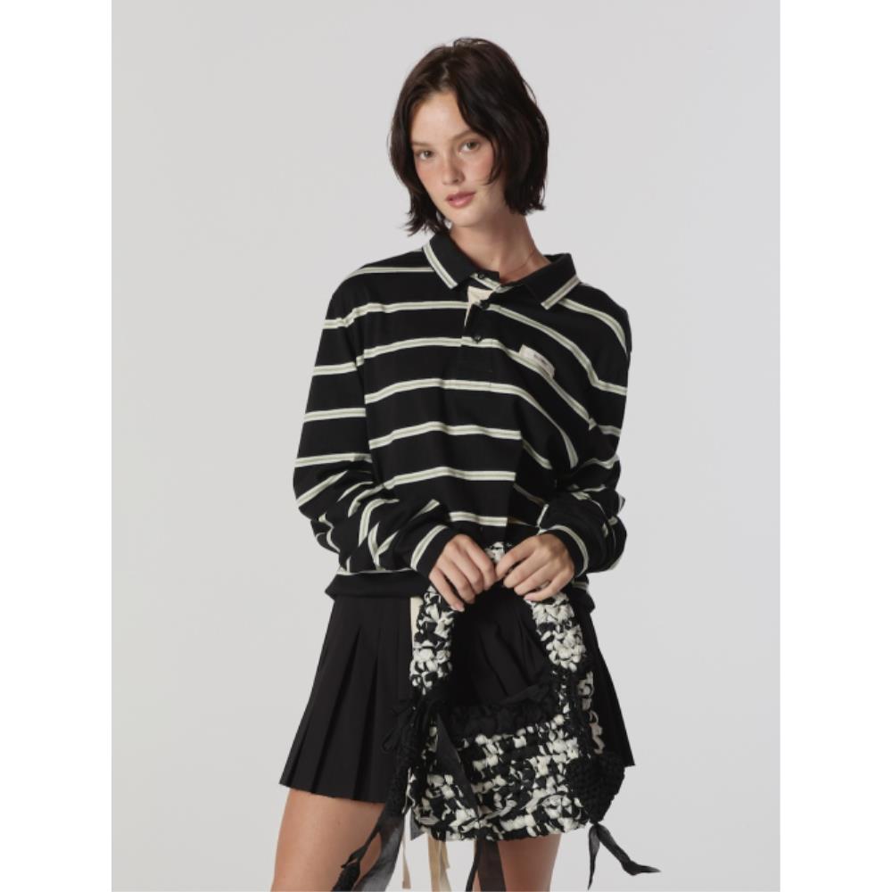 GLOWNY TERRY PK LONG SLEEVE BLACK GY24FALS003BK