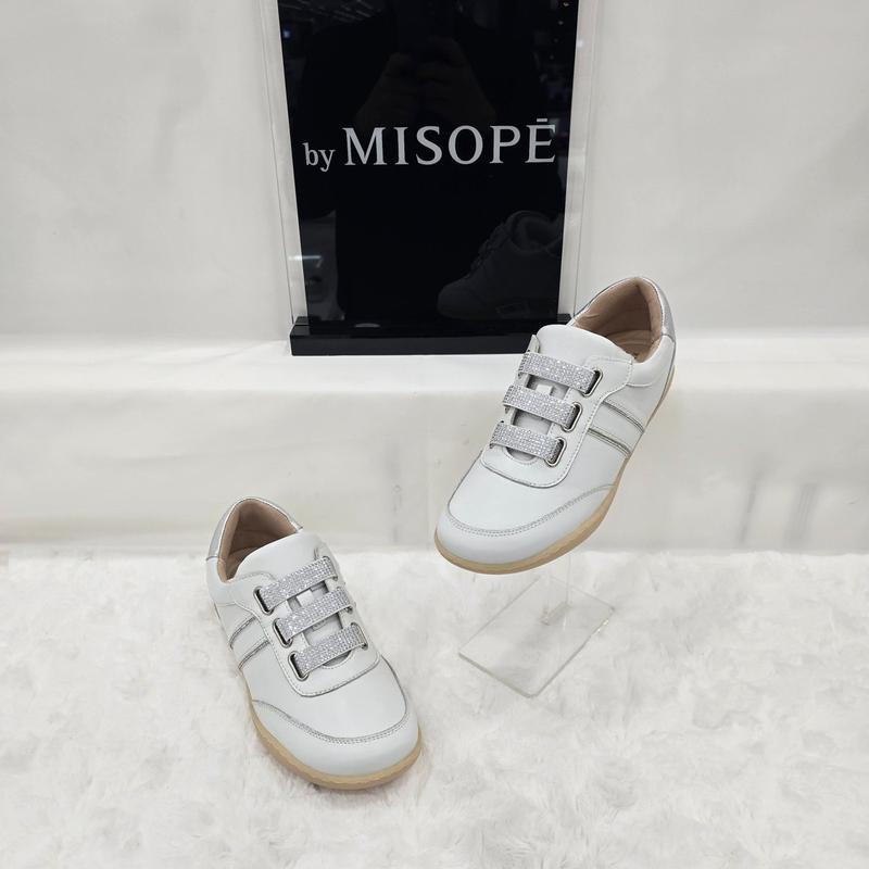 By 女性ホットフィックス ストラップ スニーカー 112HT410SH005 WHITE 1 JJ