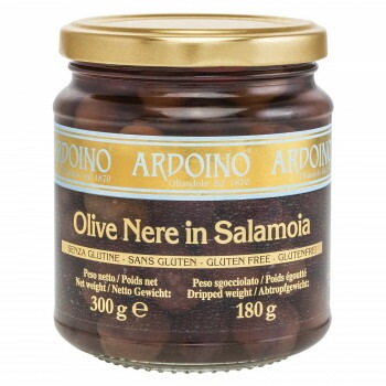 アルドイーノ ブラックオリーブ 塩水漬け ネーレ 種あり 300g 6個セット 1254