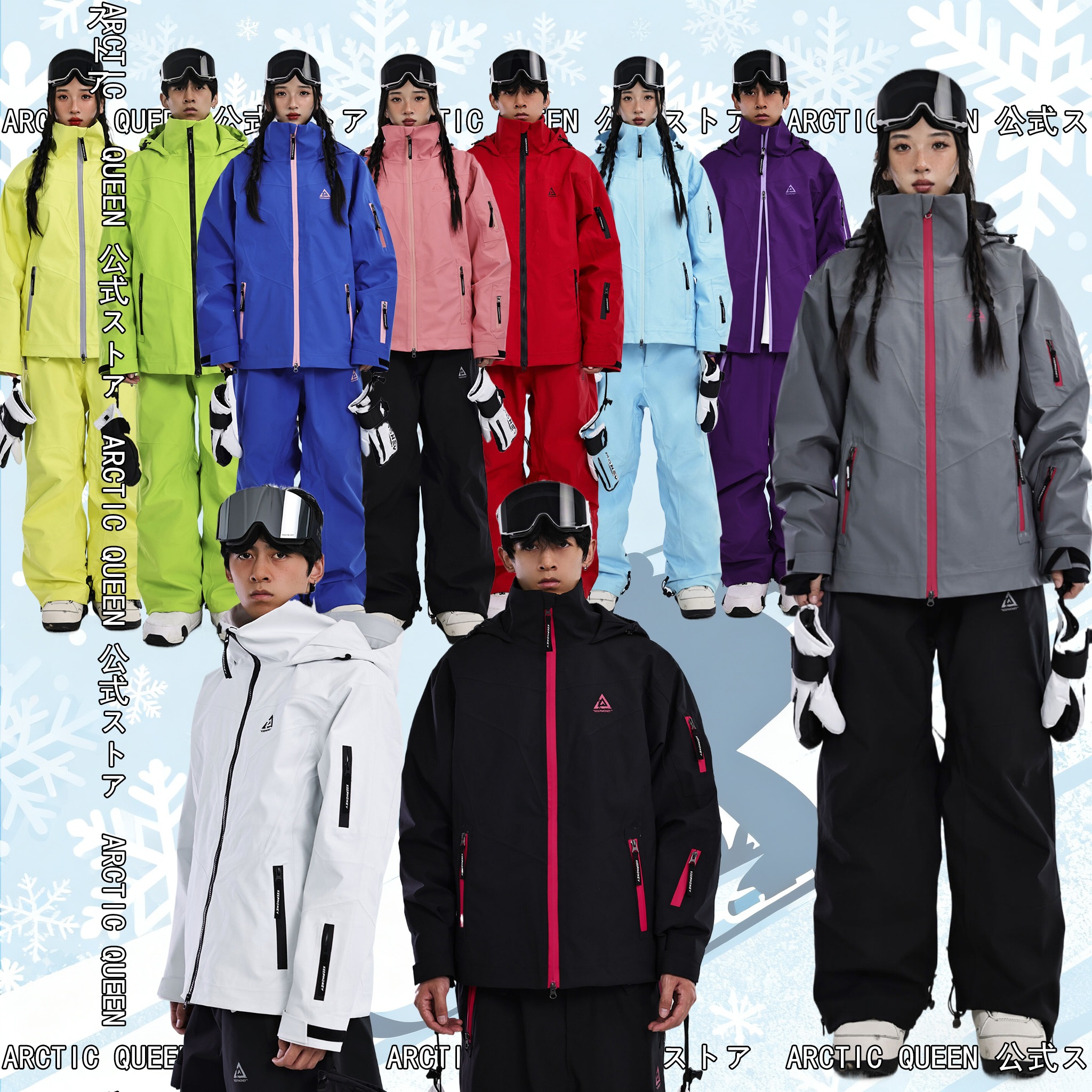 2025-2026NEW 12COLOR 上下セット スノーボードウェア スノーボードパンツ メンズ レディース ジャケット スキーウェア スノーボードウェア
