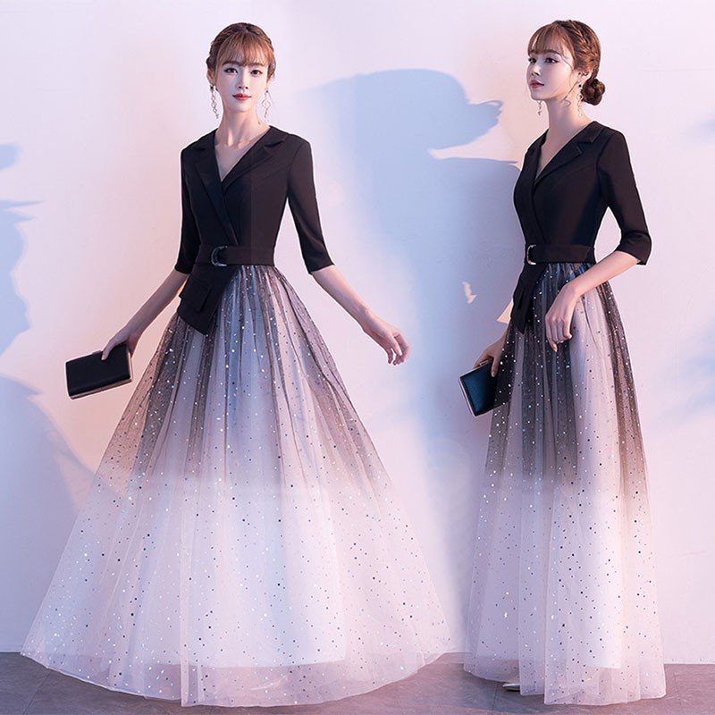 パーティードレス ロングドレス ワンピース マキシ丈 袖あり 合唱衣装 演奏会用 大きいサイズ 花柄 レース 披露宴 着痩せ 結婚式 代30代40代 オシャレ