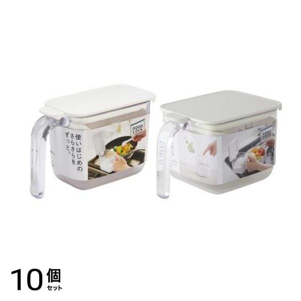 マーナ 調味料ポット ホワイト (K-736W) 370mL &ワイド ホワイト (K-775W) 600mL 10個セット