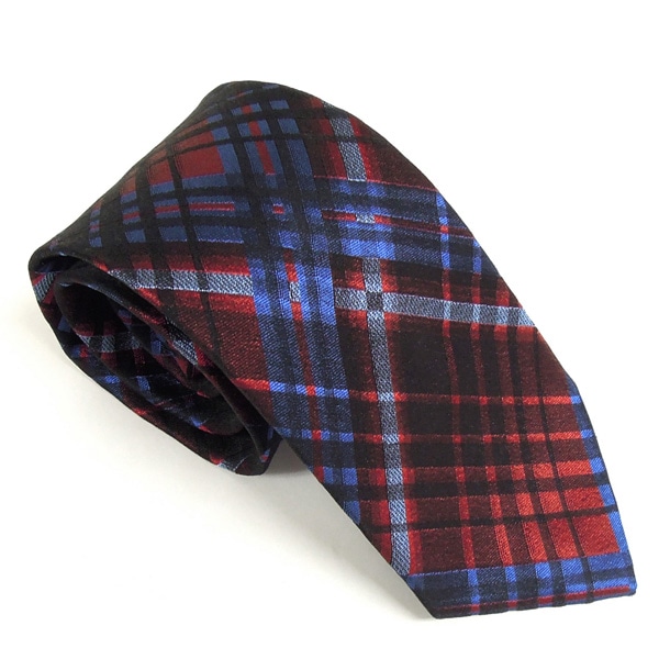 Vivienne Westwood W001CH401 ヴィヴィアン ウエストウッド シルク100％ ネクタイ レッド/ブルーチェック 専用ギフトパッケージ