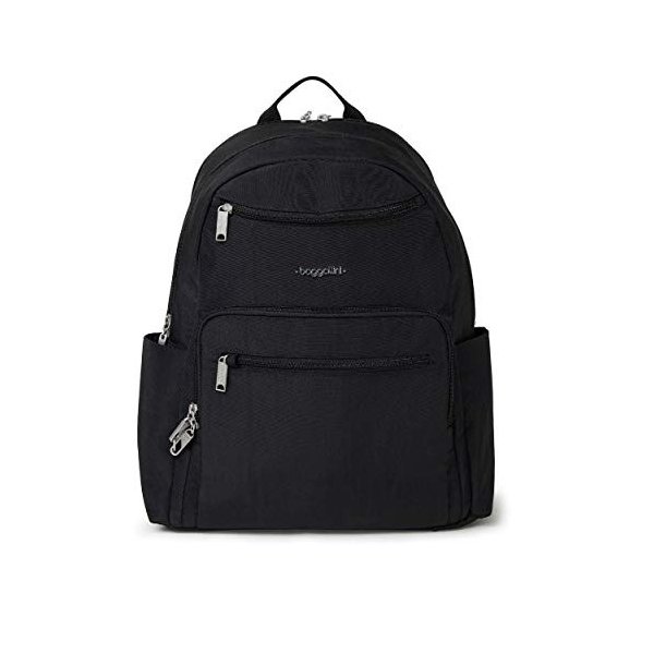 Baggallini womens All Over Laptop Backpack， Black/Sand， One Size US 並行輸入品