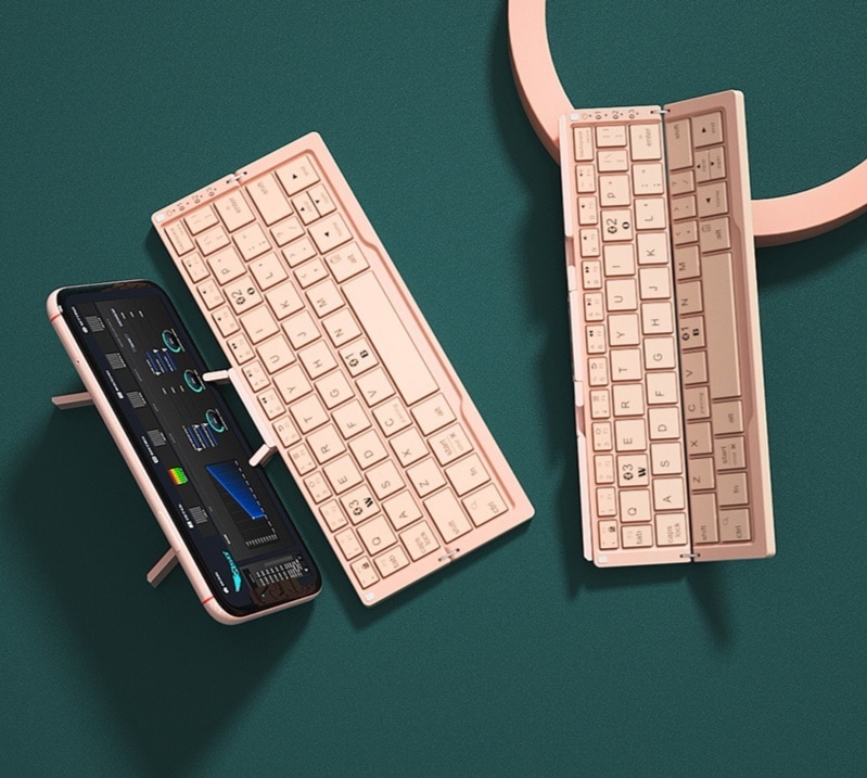 新しい携帯性薄型軽量で折り畳み可能ノートパソコンipad静音充電タブレットワイヤレスbluetoothキーボード bluetoothキーボードワイヤレスキーボード折りたたみ式キーボード