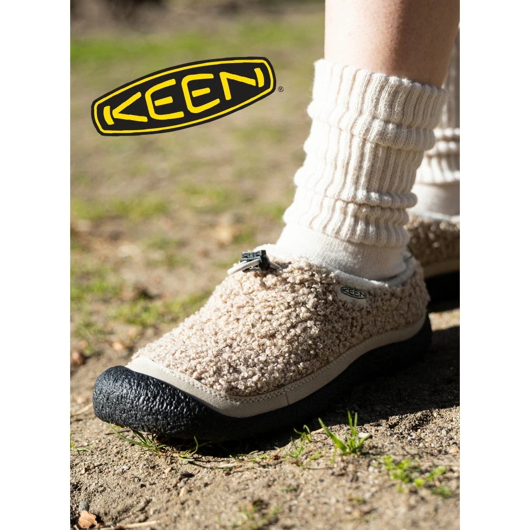 KEEN キーン HOWSER III SLIDE ウィメンズ ハウザー 3 スライド スリッポン サンダル TAUPE ( 茶色 ブラウン レディース リラックスシューズ ボア ミュール ファー 1