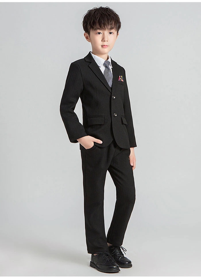 【目玉商品～超人気】スーツ 男の子 5点セット フォーマルスーツ ベスト ブラック 黒 子供 フォーマルスーツ ピアノ 発表会 結婚式 お受験 ジュニアスーツ 婚葬祭 七五三 子供服 ピアノ 発表会