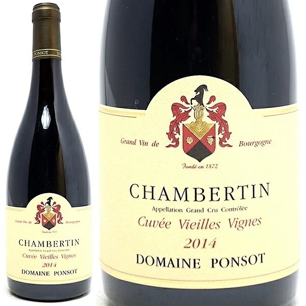2014 シャンベルタン グラン クリュ キュヴェ ヴィエイユ ヴィーニュ 750ml ドメーヌ ポンソ ブルゴーニュ フランス 赤ワイン コク辛口 ワイン ^B0POBT14^