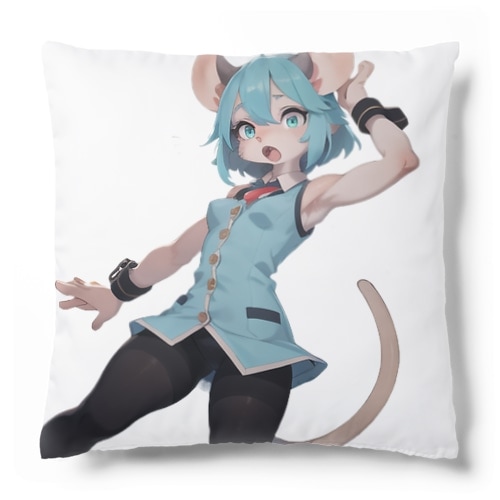 【文字入れ可能受注生産】ハツカネズミの女の子　アリス クッション