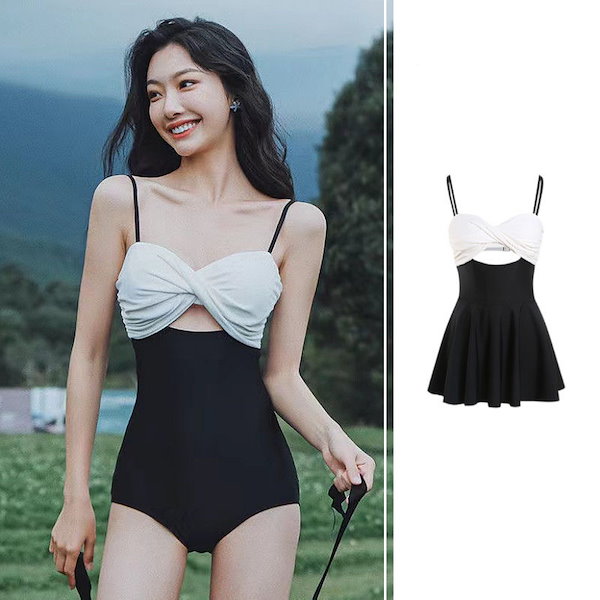 ワンピース水着 刺〓 エスニック 服みたいな 水着 肩出し ノースリーブ