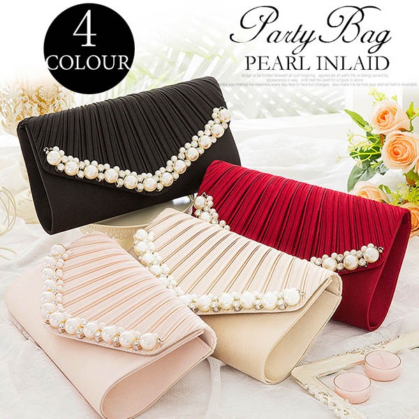 パーティーバッグ 即納有 4色 大きめ 3WAY レディース クラッチバッグ YJ-B55166
