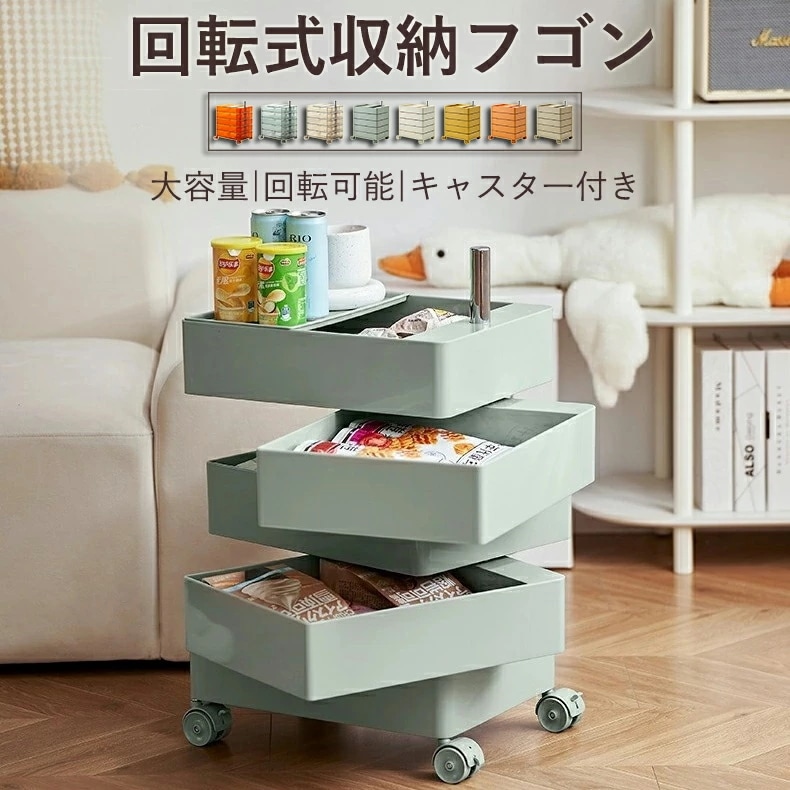 営业促进 マルチワゴン 5段 回転式トレー リプロダクト トレイ キャスターワゴン ドロワー 収納家具 完成品 ワゴン キャスター付 収納 棚 ラック 5段トレー ミニワゴン トロリー サイドワゴ
