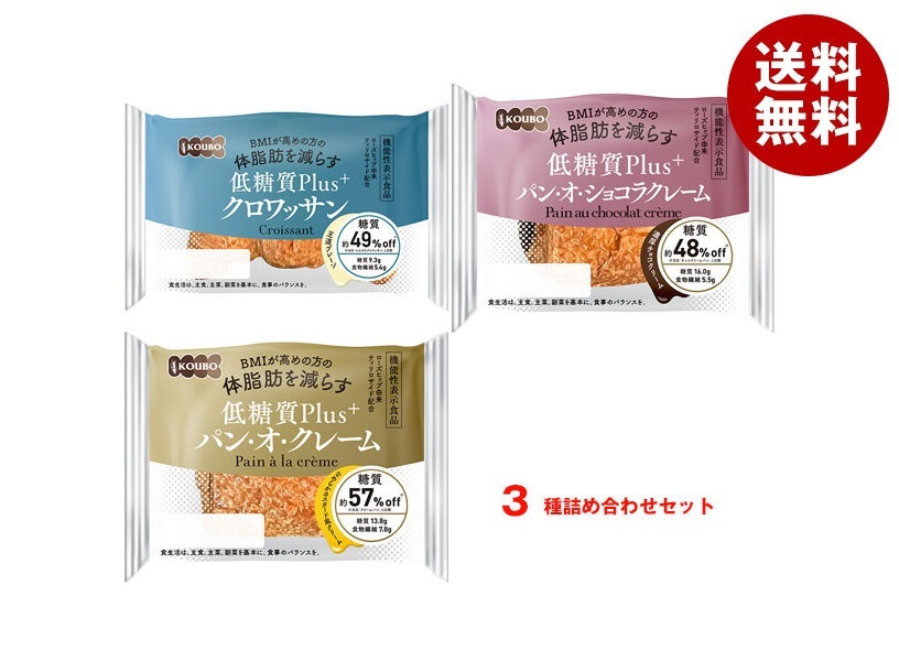 パネックス KOUBO 低糖質Plus 3種詰め合わせセット 12(3種/4)個入×(2ケース)