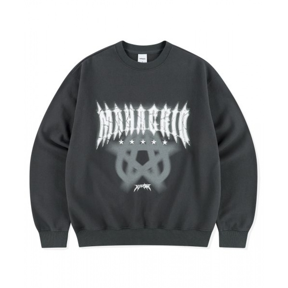 マハグリッドスターロゴスウェットチャコール (MG2ESMM454A)