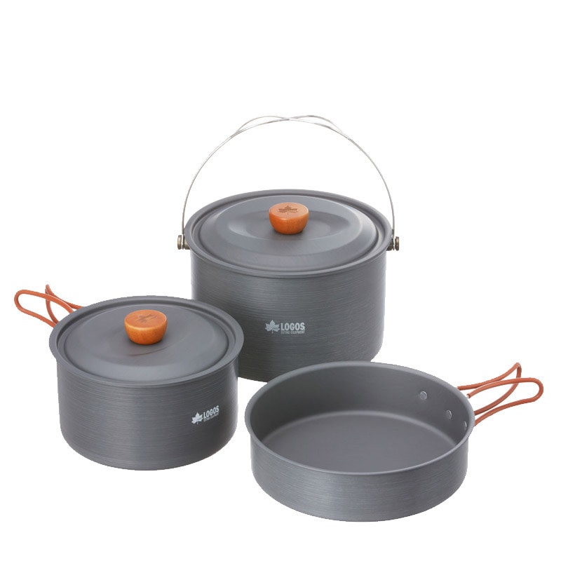 LOGOS(ロゴス) ファミリークッカーセット 【 レジャー用品 キャンプ用品 アウトドア用品 BBQ 調理器具 バーベキュー用品 鍋 調理道具 クッキング 】
