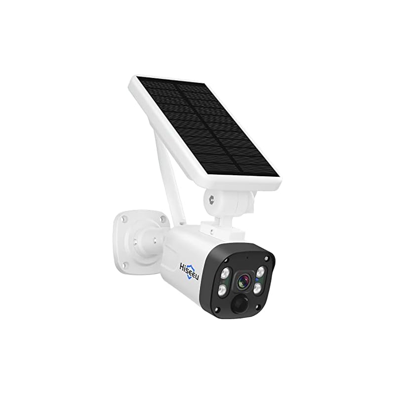 【HiseeuのNVRシステムに増設可能&電源不要電池式カメラ】Hiseeu防犯カメラソーラー 400万画素ワイヤレス防犯カメラ 120広角レンズ 配線不要 双方向音声 屋外/屋内対応 USB充電/