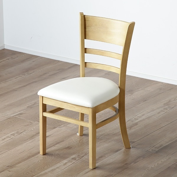 天然木ダイニングチェア2脚セット インテリア ナチュラル ベージュ ブラウン