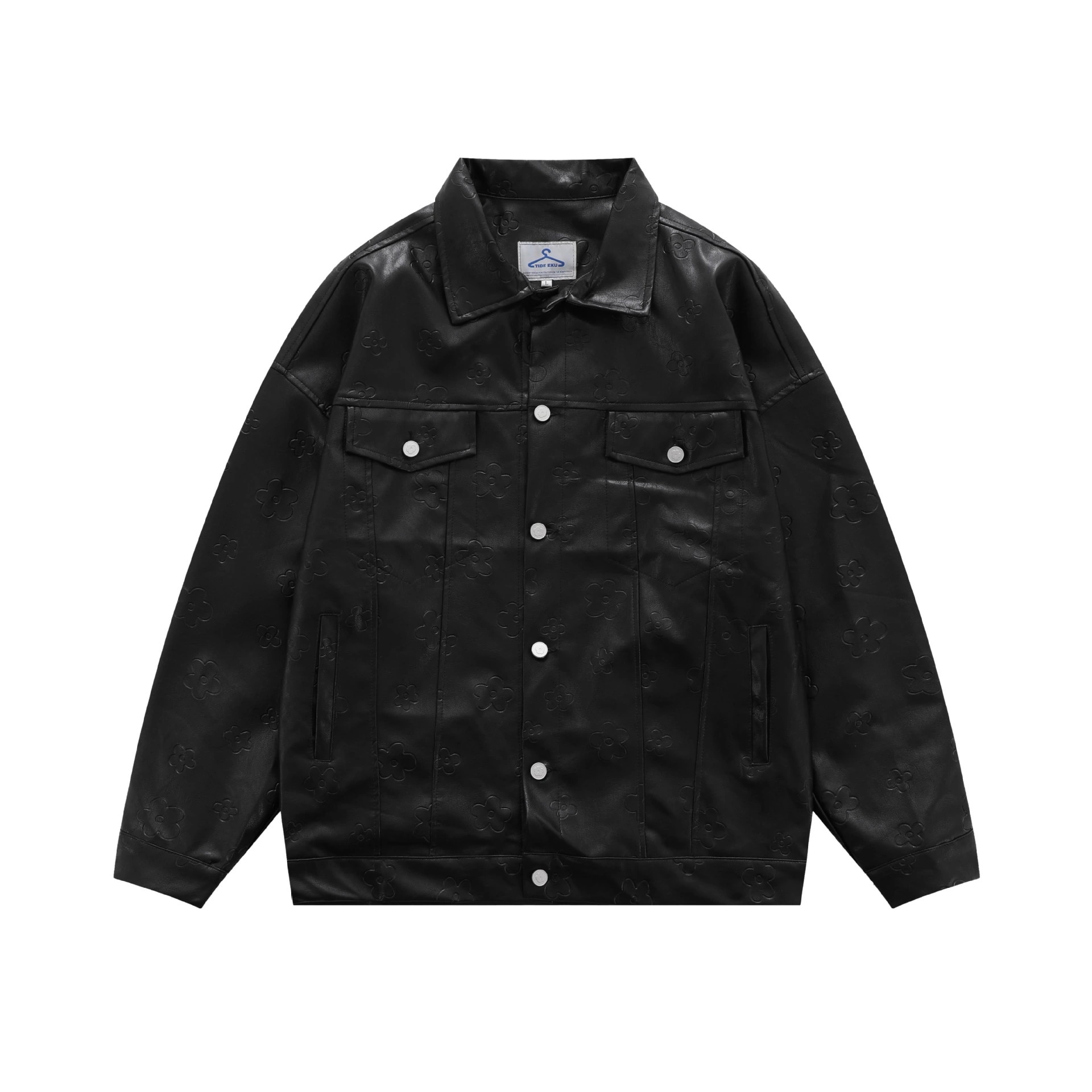 メンズ服 ツイードジャケッメンズ アウター秋冬超人気新作トレンディなジャケットメンズピュアカラー開襟puレザーカジュア 男女兼用 タグルジャケット 5,408円