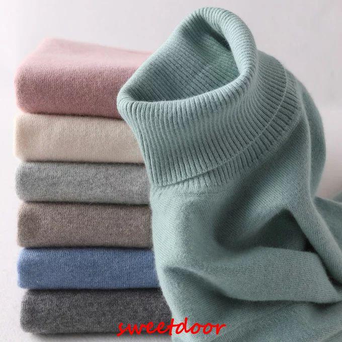 【2枚購入で100円OFF】セーター ニット メンズ 長袖 タートルネック プルオーバー 無地 厚手 ウール混 カシミアタッチ　防寒 あったか 暖かい おしゃれ 秋服 冬服 新作