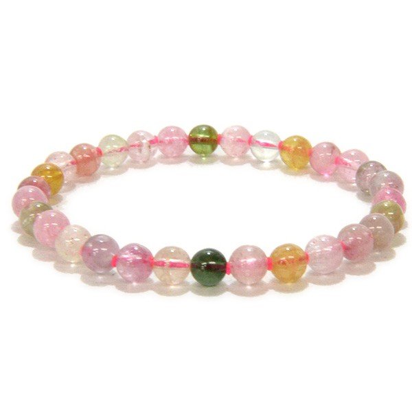 マルチカラートルマリン 6mm /1点もの ブレスレット/ 天然石 パワーストーン