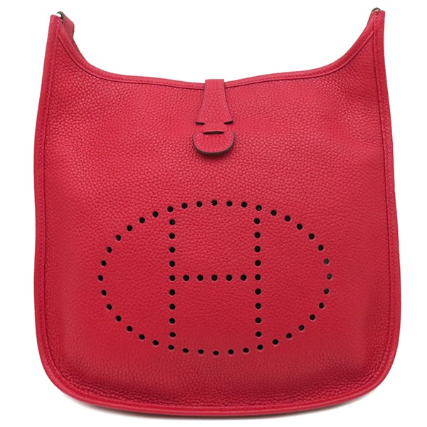 エルメス HERMES ショルダーバッグ エヴリン3 PM トリヨンクレマンス ルージュカザック シルバー金具 赤 C刻印 【箱】【中古】