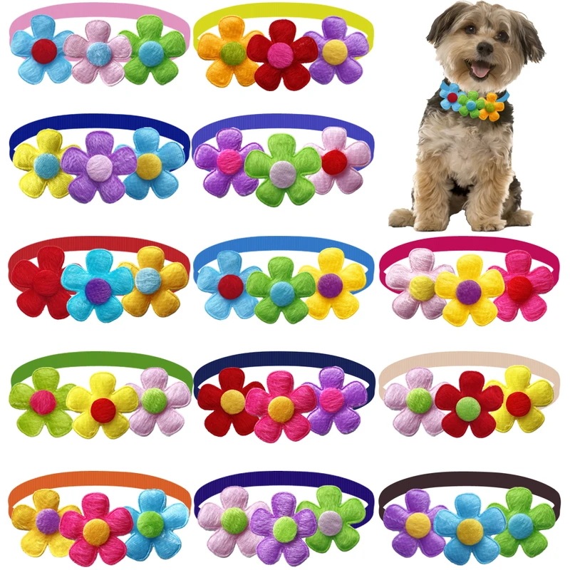 犬と猫のためのカラフルな蝶ネクタイ,50/100個,美しい,ファッショナブルなアクセサリー
