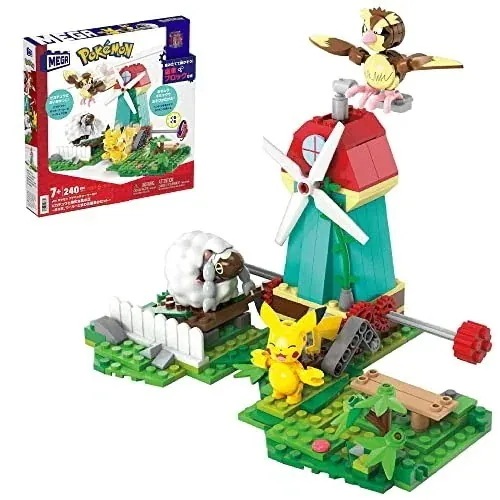 メガ(MEGA) ポケモン アドベンチャーワールド ピカチュウと陽気な風の丘 ～ポッポウールーとまわる風車のセット～【ブロックセット】【ブロック ピース数：240ピース】 【7才~】 HKT21 4,978円