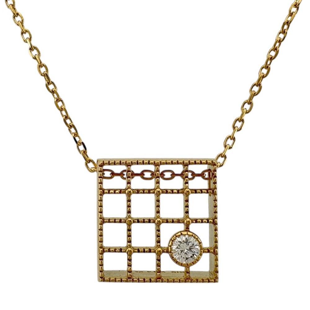 ミキモト ネックレス 18金 K18イエローゴールド ダイヤモンド MIKIMOTO 中古 美品