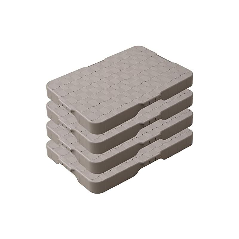 【即納】[山善] 家庭用平台車 28.541cm【4台組お得セット】耐荷重50kg 軽量0.8kg 連結機能 モカ ホームキャリーライト HCL-E38(MK)E*4